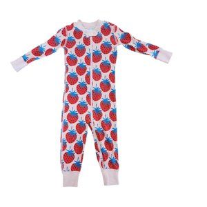 Strawberry Zip Sleeper in Organic Cotton (Hanna Andersson) 18-24 months